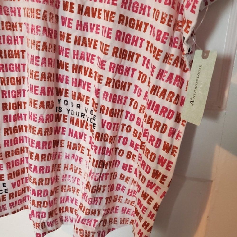 NWT Anthropologie Right To Be Heard Graphic Tee | 1X - Picture 5 of 6
